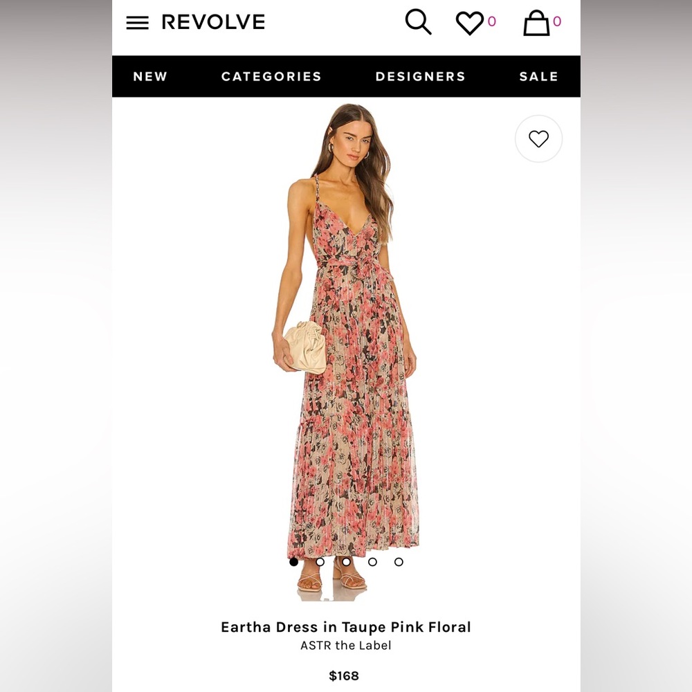 ASTR the Label Eartha Floral Maxi / Taupe Pink Floral (perfect for a fall event)